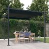 vidaXL Gazebo de jardim com telhado retrátil 3x3 m antracite