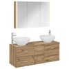 vidaXL Conjunto de M&oacute;veis para Banheiro 4 pcs Carvalho Arttisan