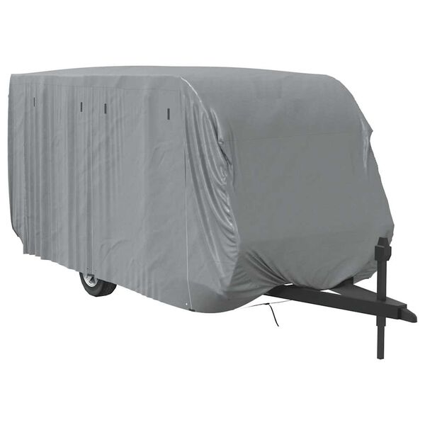 vidaXL Cobertura caravana 610x250x220 cm tecido n&atilde;o tecido cinzento