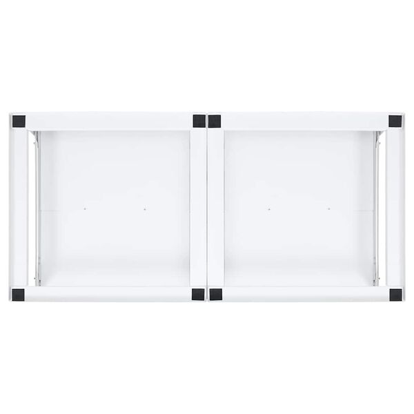 vidaXL Suporte duplo m&aacute;q. lavar/secar c/ prateleiras extra&iacute;veis branco