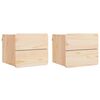 vidaXL Mesa-de-cabeceira com gaveta 2 pcs Natural 39 x 34 x 33 cm
