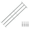 vidaXL Grade de Seguran&ccedil;a para Janelas com 3 Barras Transversais 3 pcs