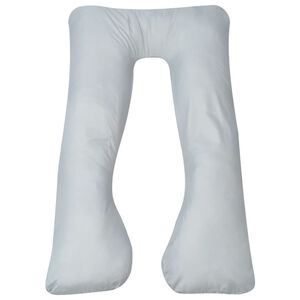 vidaXL Almofada de gravidez 90 x 145 cm cinzento