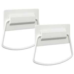vidaXL Ma&ccedil;anetas de Arm&aacute;rio 2 unid. Branco 85 x 45 mm Metal