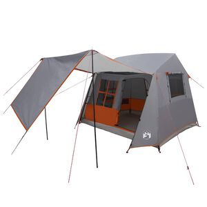vidaXL Tenda t&uacute;nel Cinza e Laranja 275 x 240 x 200 cm