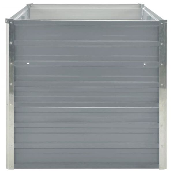 vidaXL Canteiro de jardim elevado 160x80x77cm a&ccedil;o galvanizado cinzento