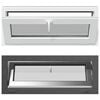 vidaXL Janela de por&atilde;o RISOR 100 x 40 cm PVC e Vidro Antracite
