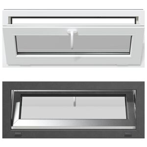 vidaXL Janela de por&atilde;o RISOR 100 x 40 cm PVC e Vidro
