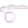 vidaXL Toldo Retr&aacute;til Cinzento-claro 400 &times; 300 cm Poli&eacute;ster e Metal