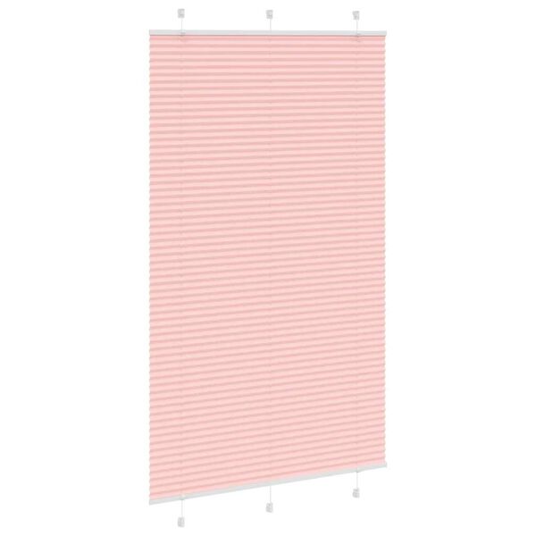 vidaXL Rosa Plissada Cega 120x200 cm Largura Tecido 119,4cm Poli&eacute;ster