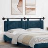 vidaXL Cabeceira Suspensa Azul 190 x 55 x 5 cm Veludo