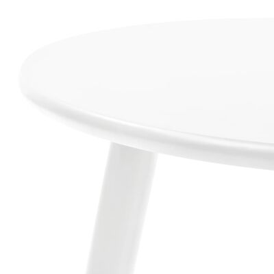 vidaXL Conjunto mesas de apoio 2 pcs pinho maciço branco