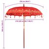 vidaXL Parasol Balin&ecirc;s Vermelho 215 x 215 x 260 cm
