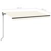 vidaXL Toldo retr&aacute;til manual 450x300 cm cor creme