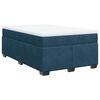 vidaXL Cama boxspring com colch&atilde;o 120x200 cm veludo azul-escuro