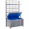 vidaXL Caixa de arrumação com treliça 99x55x160 cm acácia maciça cinza