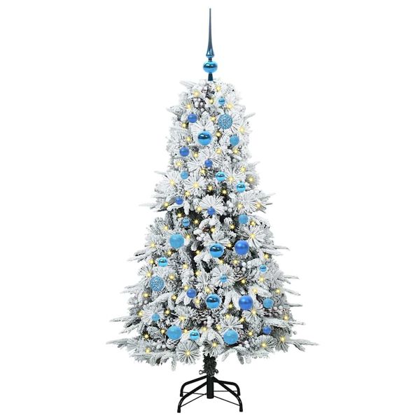 vidaXL &Aacute;rvore de Natal Articulada Artificial Branco 150 cm PE e PVC