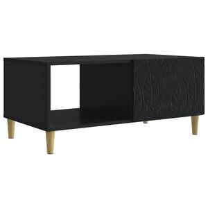 vidaXL Mesa de centro Preto 90 x 50 x 40 cm Derivados de Madeira