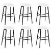 vidaXL 7 pcs conjunto de bar branco