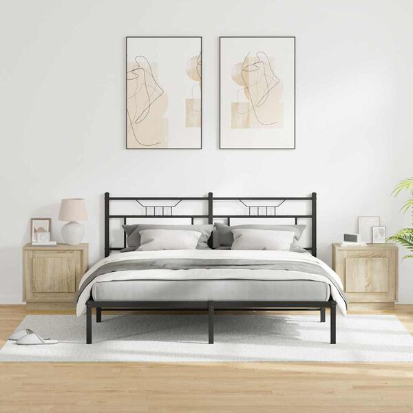 vidaXL Arm&aacute;rio de Cabeceira 2 pcs Carvalho Sonoma 44 x 34,5 x 45 cm