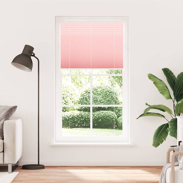 vidaXL Rosa Plissada Cega 105x200 cm Largura Tecido 104,4cm Poli&eacute;ster