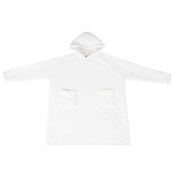 vidaXL Sweatshirt manta Branco L Fleece e Flanela