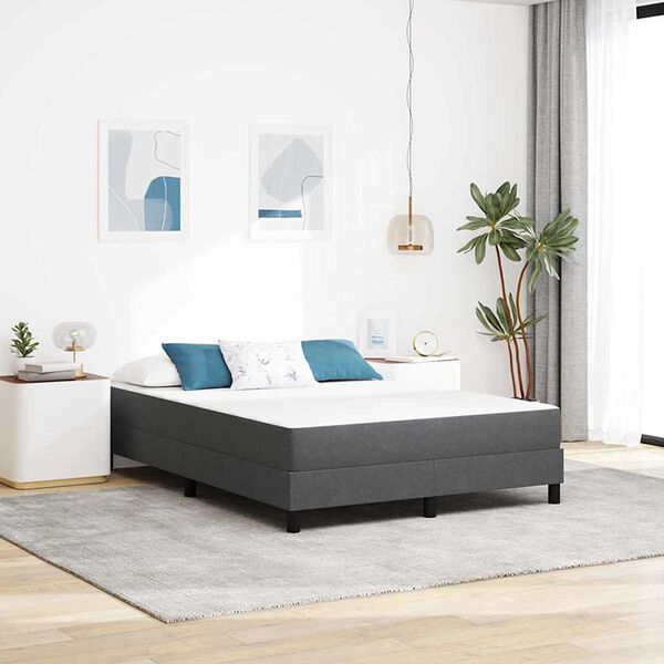 vidaXL Colch&atilde;o de Cama com colch&atilde;o Cinzeto 140 x 190 cm tecido