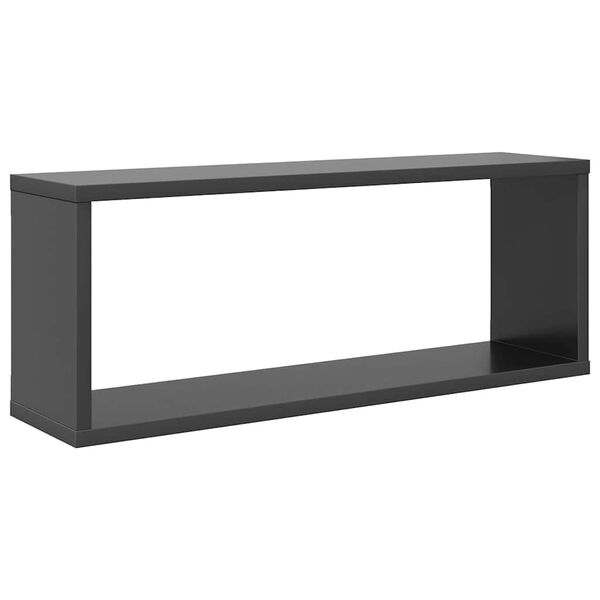 vidaXL Prateleiras parede forma de cubo 6 pcs derivados madeira cinza