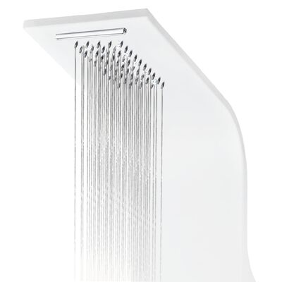 vidaXL Coluna de duche em alumínio 20x44x130 cm branco