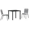 vidaXL Conjunto de Jantar para Jardim 3 unid. Antracite