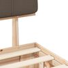 vidaXL Estrutura de Cama com Cabeceira Estofada Cinzento-acastanhado