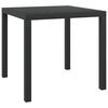 vidaXL Mesa de jardim em alum&iacute;nio e WPC 80x80x74 cm preto