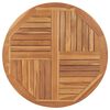vidaXL Tampo de mesa redondo 2,5 cm 90 cm madeira de teca maci&ccedil;a