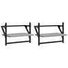 vidaXL Prateleiras de parede c/ barras 2 pcs 40x25x30 cm cinza sonoma