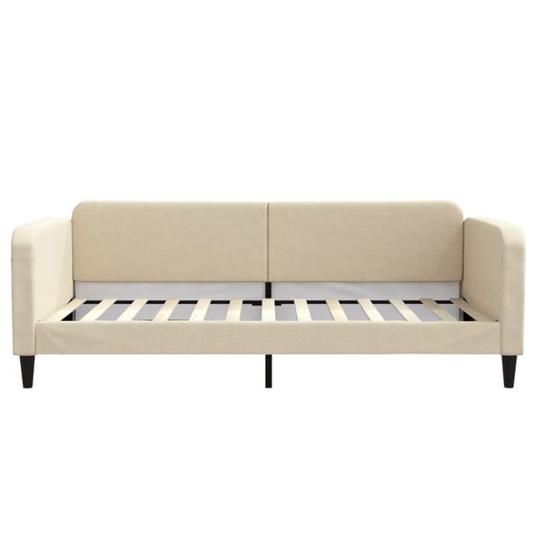 vidaXL Sof&aacute;-cama 100x200 cm tecido cor creme