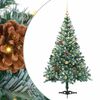 vidaXL &Aacute;rvore de Natal Artificial com 150 LEDs Verde 150 cm PVC e A&ccedil;o