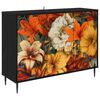 vidaXL Buffet GENNEP Carvalho Preto 102 x 33 x 76 cm