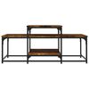 vidaXL Mesa de centro 102x60x45 cm derivados madeira carvalho fumado