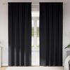 vidaXL Cortinas Blackout com Argolas 2 pcs Preto 225 x 140 cm