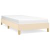 vidaXL Estrutura de cama sem colch&atilde;o 100x200 cm tecido cor creme