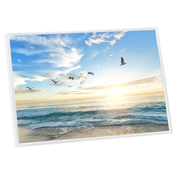 vidaXL Molduras para mesa 5 pcs 21x29,7 cm MDF branco