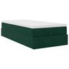 vidaXL Estrutura cama otomana colch&atilde;o 80x200 cm veludo verde escuro