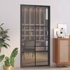 vidaXL Porta de interior 102,5x201,5 cm vidro ESG e alum&iacute;nio preto