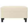 vidaXL Apoio de pés 70x55x41 cm couro artificial cor creme