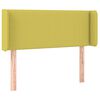 vidaXL Cabeceira de cama c/ luzes LED tecido 83x16x78/88 cm verde