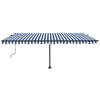 vidaXL Toldo autom&aacute;tico independente 500x350 cm azul e branco