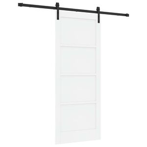 vidaXL Porta Deslizante 83 x 202 cm Madeira de Pinho Maci&ccedil;a