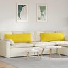 vidaXL Travesseiros de Sof&aacute; 2 pcs Amarelo Claro 120 x 40 cm tecido