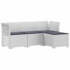 vidaXL Sof&aacute; de Jardim para 4 Pessoas com Almofadas Estilo Rattan PP
