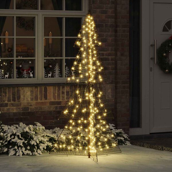 vidaXL &Aacute;rvore de Natal com 240 LEDs Branco quente 180 cm PET
